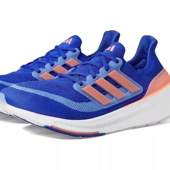 Men's Adidas UltraBoost Light Running Shoes 'Lucid Blue Coral Fusion HP3343 10.5 - Picture 1 of 6